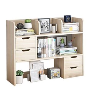 multilayer bookshelf magazine rack cabinet partition divide-grid stratification shelf storage rack desktop office desk home dormitory mumujin (color : a, size : 103x17x80cm)