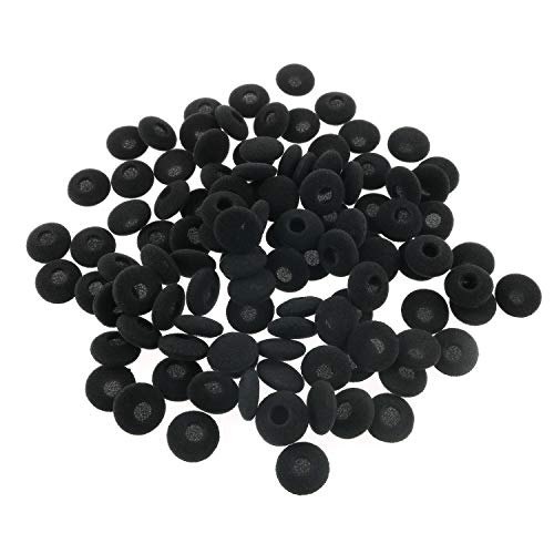 Tegg Headphone Pad 20PCS 18mm Black Soft Foam Cushion Ear Pads Earphone Headphone Caps Earbud Covers