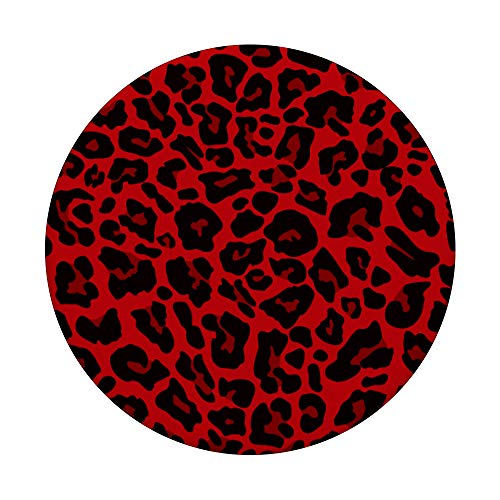 Dark Red Leopard Skin - Wild Animal Print Cheetah Pattern PopSockets PopGrip: Swappable Grip for Phones & Tablets