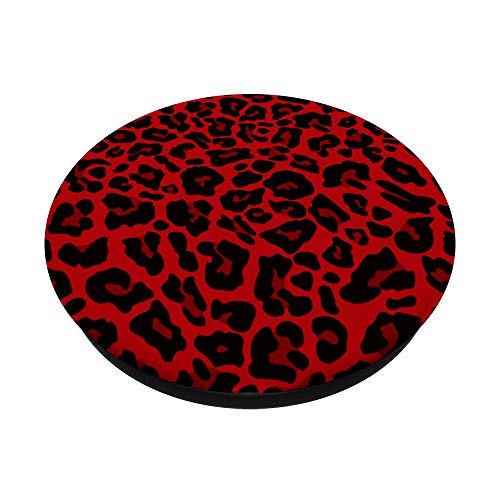 Dark Red Leopard Skin - Wild Animal Print Cheetah Pattern PopSockets PopGrip: Swappable Grip for Phones & Tablets