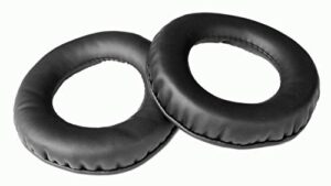 replacement ear pads compatible with samson technologies sr850 sr950 over-the-head headphones (leatherette)