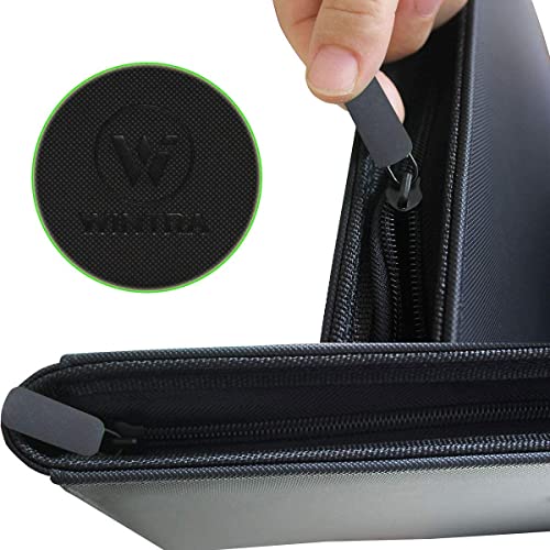 WINTRA Premium 360 Pockets Black Zippered Playing Card Binder - Durable Trading Card Holder Album ，9 Pocket Side Loading Card Folder with 20 Sheet Sleeves for Trading and Sports Cards