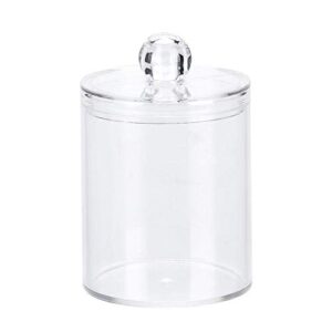 transparent round cotton bud case acrylic cotton swab holder storage container organizer for cotton swabs or cotton buds