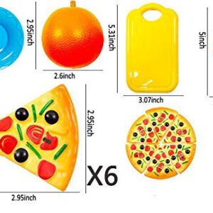 KAREZONINE Cutting Fruits Vegetables Set, 24 Pack Play Kitchen Plastic Cutting Food for Kids Pretend Play Kitchen Toys Educational Food Toys for Children Girls Boys Best for 3, 4, 5 Year Olds