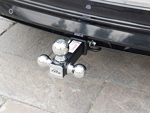TOPTOW 64173HP Trailer Hitch Tri Ball Mount with 5/8 inch Hitch Pin, Chrome Balls, Fits for 2 inch Hitch Receivers, Hollow Shank…