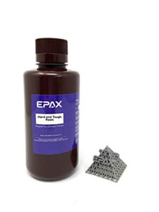 epax 3d printer hard and tough resin for lcd 3d printers, 500g grey