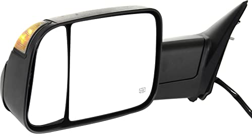 Garage-Pro Mirror Compatible with 2013-2018 Ram 1500, Fits 2013-2018 Ram 2500, Fits 2012-2018 Ram 3500 Towing Mirror, Driver Side, Heated, Power Glass, Blind Spot Glass, In-housing Signal Light