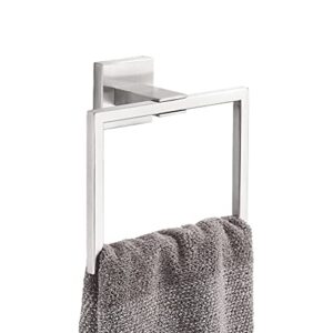 hand towel ring holder, sus304 stainless steel square towel bar, towel rack brushed nickel, bathroom accessories modern style, wall mounted