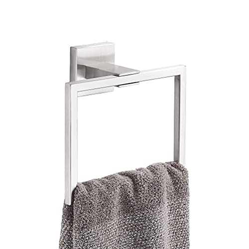 Hand Towel Ring Holder, SUS304 Stainless Steel Square Towel Bar, Towel Rack Brushed Nickel, Bathroom Accessories Modern Style, Wall Mounted