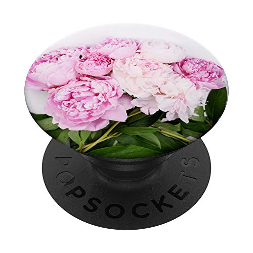 Pink Peony Peonies Flowers Floral Garden Botanical PopSockets Swappable PopGrip