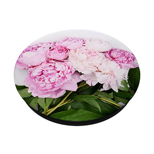 Pink Peony Peonies Flowers Floral Garden Botanical PopSockets Swappable PopGrip