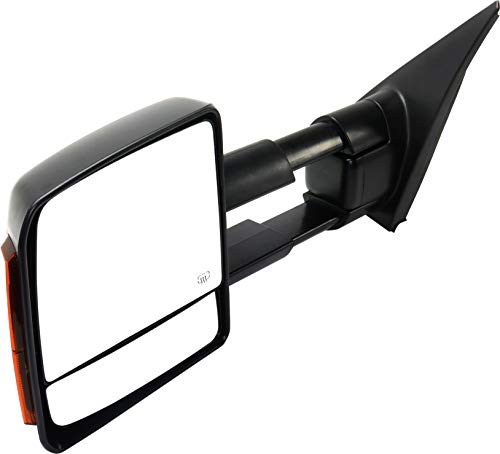 Garage-Pro Mirror Compatible with 2007-2021 Toyota Tundra Towing Mirror, Driver Side, Heated, Power Glass, Blind Spot Glass, In-housing Signal Light