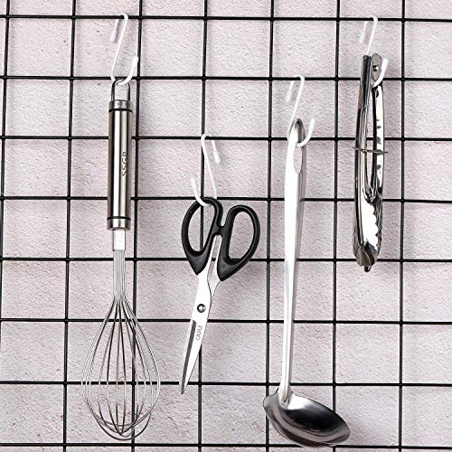 36 Pieces S Shaped Hooks Hanging Small S Hooks Hanger Vinyl Coated Closet S Hooks for Hanging Jeans Coat Towels Plants Jewelry Pot Pan Cups (White,2.4 Inch)