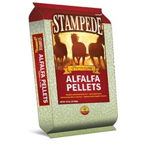 Stampede Alfalfa Pellets, Non-GMO - Perfect for Rabbits, Goats, Equine, and More! (40 lb)