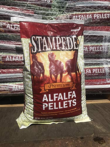 Stampede Alfalfa Pellets, Non-GMO - Perfect for Rabbits, Goats, Equine, and More! (40 lb)