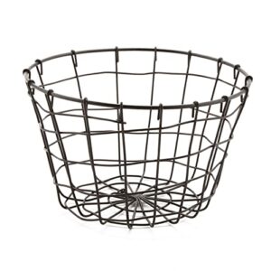 g.e.t. wb-316-mg heavy duty iron wire utility storage basket, round, 16" x 18"