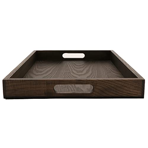 G.E.T. WD-19-ASH Taproot Ash Wood Serving Tray/Ottoman Tray with Handle, 19.75" x 14.75"