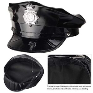 Beelittle Police Officer Role Play Kit Police Hat Handcuffs Walkie Talkies Policeman Badge Sunglasses Police Costume Accessories for Cop Swat FBI Halloween Party Dress up (C)