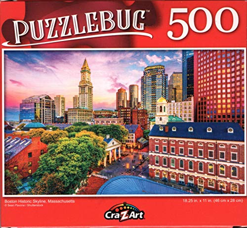 Boston Historic Skyline, Massachusetts - 500 Pieces Jigsaw Puzzle