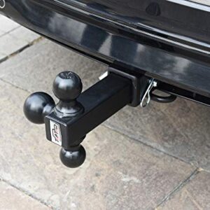 TOPTOW 64172HP Trailer Receiver Hitch Triple Ball Mount, Black Balls, with Hitch Pin, Fits for 2 inch Receiver…