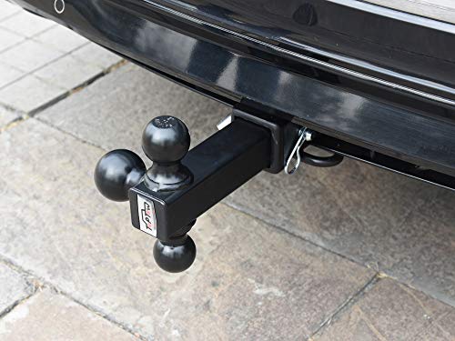 TOPTOW 64172HP Trailer Receiver Hitch Triple Ball Mount, Black Balls, with Hitch Pin, Fits for 2 inch Receiver…