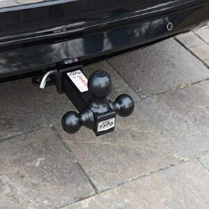 TOPTOW 64172HP Trailer Receiver Hitch Triple Ball Mount, Black Balls, with Hitch Pin, Fits for 2 inch Receiver…