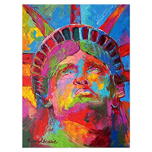 Americanflat 500 Piece Statue of Liberty Jigsaw Puzzle, 18x24 Inches, Art by Richard Wallich