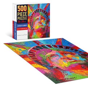 Americanflat 500 Piece Statue of Liberty Jigsaw Puzzle, 18x24 Inches, Art by Richard Wallich