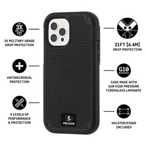 Pelican - SHIELD Series - G10 Case for iPhone 12 Pro Max (5G) - 21 ft Drop Protection - 6.7 Inch - Black