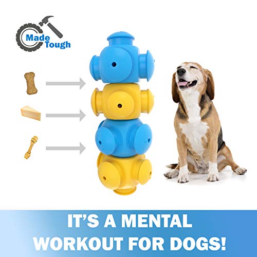 HOUNDGAMES Dog Puzzle Toys for Boredom, Chew Teething and Treat Dispensing for Smart Medium to Large Dogs - IQ Mental Enrichment Toys (4 Pack)