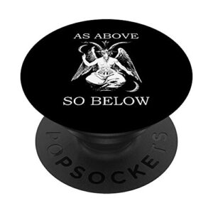 baphomet as above so below satanic gothic popsockets popgrip: swappable grip for phones & tablets