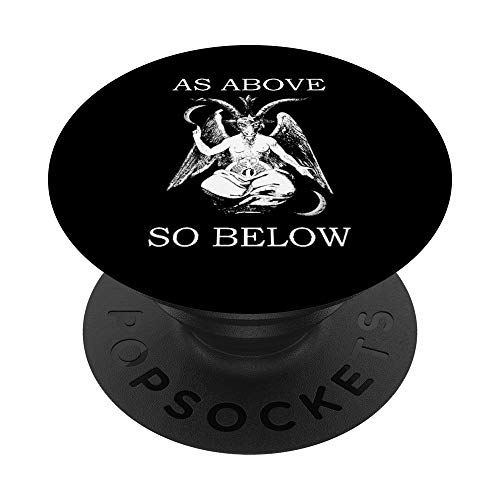 Baphomet As above So below Satanic Gothic PopSockets PopGrip: Swappable Grip for Phones & Tablets