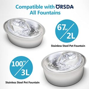 ORSDA Pet Water Fountain Replacement Water Pump - Compatible with All ORSDA Stainless Steel Dog and Cat Water Fountain… (Pump)