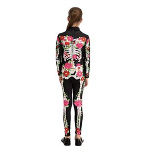 Spooktacular Creations Child Girl Floral Skeleton costume (Medium (8-10 yr))