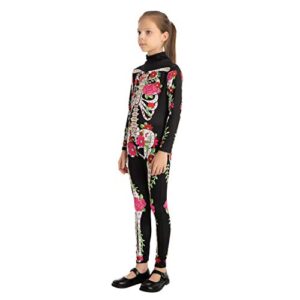 Spooktacular Creations Child Girl Floral Skeleton costume (Medium (8-10 yr))