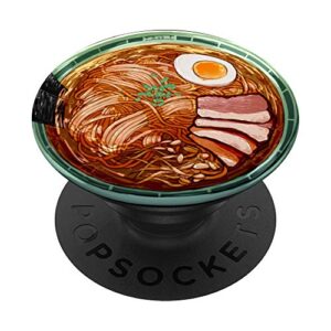 ramen noodle japanese food kawaii anime lovers gift popsockets popgrip: swappable grip for phones & tablets