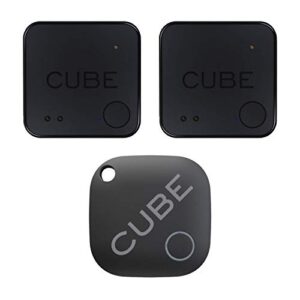 cube shadow, tracker bundle, key finder smart bluetooth item tracker for luggage, wallet, dogs, kids, cats, with app for phone, replaceable battery waterproof tracking device…