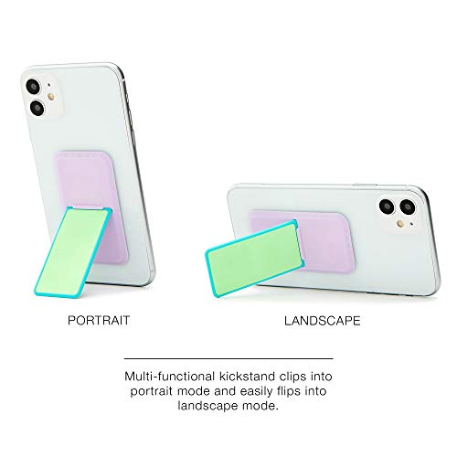 HANDL New York HANDLstick Green and Lavender Glow in The Dark Grip and Stand for Smartphone