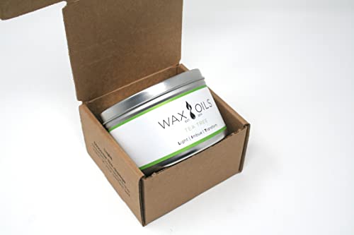 Wax and Oils Soy Wax Aromatherapy Scented Candles (Tea Tree) 16 Oz.