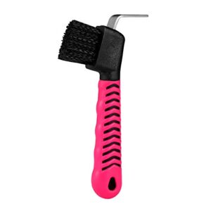 POPETPOP Horse Hoof Pick Comfortable Soft Grip Hoof Picks Horse Grooming Tools Hoof Pick with Brush for Home Beauty Salon Barber (Random Color)