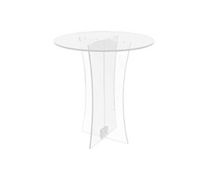fixturedisplays® clear plexiglass lucite acrylic round dining/tradeshow table, 28" diameter x 31" height 10033-1