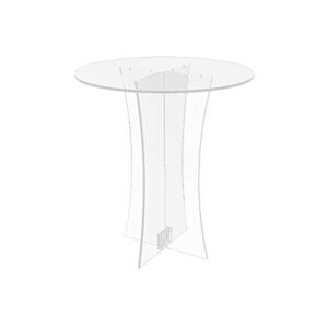 FixtureDisplays® Clear Plexiglass Lucite Acrylic Round Dining/Tradeshow Table, 28" Diameter x 31" Height 10033-1