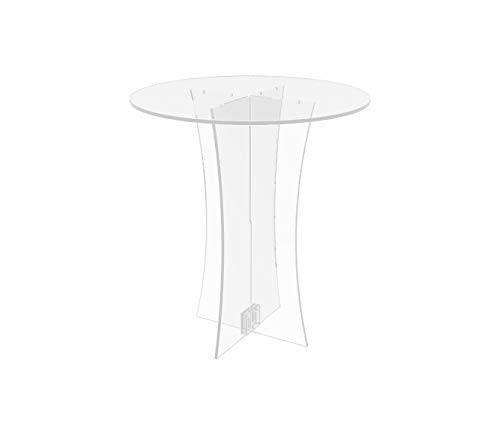 FixtureDisplays® Clear Plexiglass Lucite Acrylic Round Dining/Tradeshow Table, 28" Diameter x 31" Height 10033-1