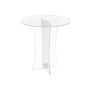 FixtureDisplays® Clear Plexiglass Lucite Acrylic Round Dining/Tradeshow Table, 28" Diameter x 31" Height 10033-1