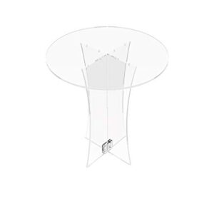 FixtureDisplays® Clear Plexiglass Lucite Acrylic Round Dining/Tradeshow Table, 28" Diameter x 31" Height 10033-1