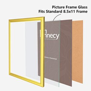 Annecy 8.5x11 Picture Frame Glass Replacement (2 Pack, Real Glass) High-Definition Real Glass Sheet, Set of 2