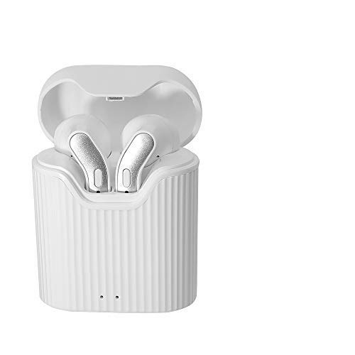 Wireless Gear Bluetooth 5.0 True Wireless Stereo Earbuds with Charging Case, White/Gray