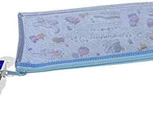 FRIEND Sanrio Cinnamoroll Flat Vinyl Glitter Pouch 20×10 cm Zipper Pen Accessories Case Bag (Happy)