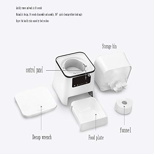 ZZK Intelligent Pet Feederautomatic Cat Feederwater Dispenser Dispenserplastic Automatic Remote Timing Quantitative Automatic Feeding Machinedog Cat Supplies