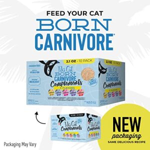 Tiki Cat Wet Food Complements - Hydrating Grain Free Meal Toppers - Variety Pack Recipes 2.1 oz. Servings 10 Pack